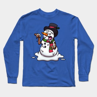 Melting Snowman Long Sleeve T-Shirt